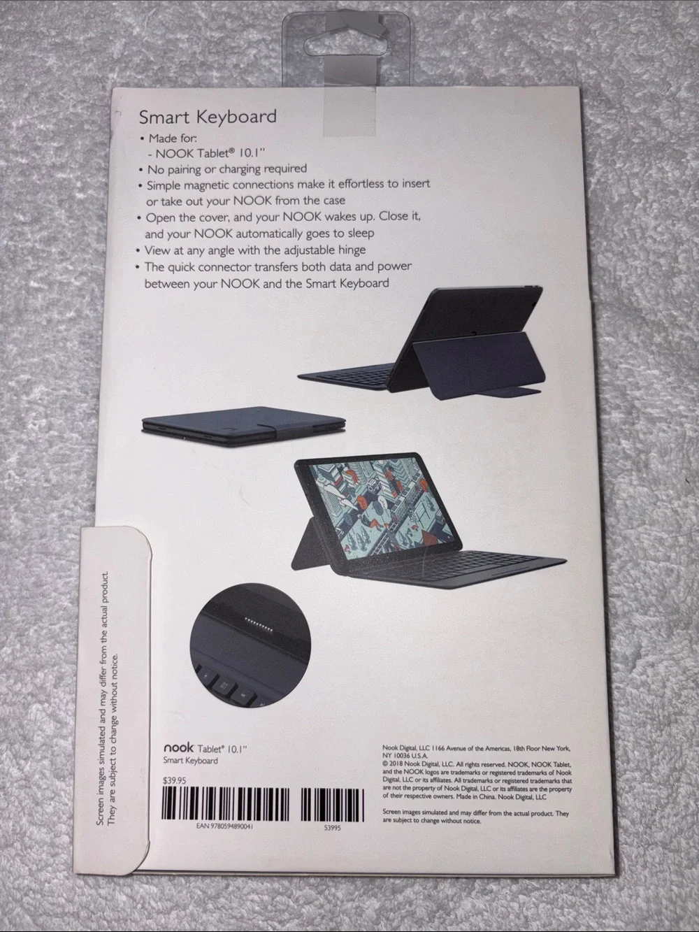 Nook 10.1 Smart Keyboard Case in Black